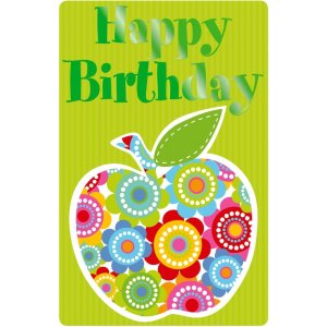 Artebene Kaart Embossing-Verjaardag-Appel