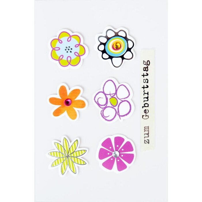 Artebene Kaart Verjaardag-Zomerbloemen-3D