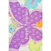 Artebene Kaart Verjaardag-Butterfly-Glitter-