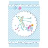 Artebene Kaart Ooievaar-Baby-Blauw-Glitter
