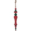 Clayre & Eef kerstdecoratie hanger rood-groen Ø 9x65 cm