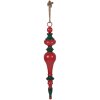 Clayre & Eef kerstdecoratie hanger metalen rood en groen Ø 9x57 cm