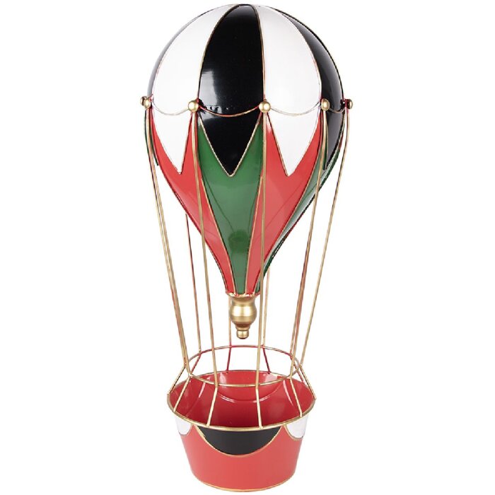 Clayre & Eef Kerstballon Rood-Wit Ø 26x62 cm