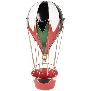 Clayre & Eef Kerstballon Rood-Wit Ø 26x62 cm