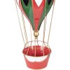 Clayre & Eef Kerstballon Rood-Wit Ø 26x62 cm