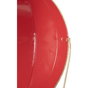 Clayre & Eef Kerstballon Rood-Wit 26x14x62 cm