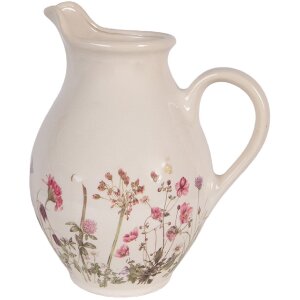 Clayre & Eef Kanne beige roze 21x16x25 cm