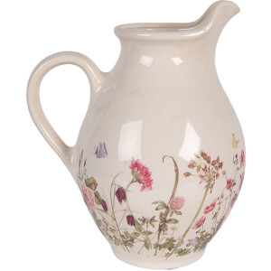 Clayre & Eef Kanne beige roze 21x16x25 cm