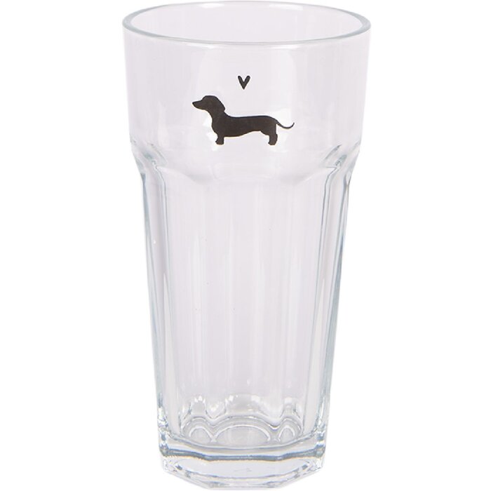 Clayre & Eef trinkglas transparant Ø 8 cm x 15 cm 320 ml