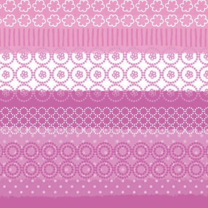 Papieren servetten patroon mix-strepen-roze
