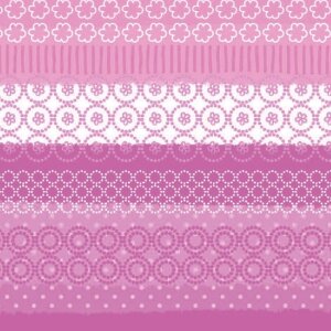 Papieren servetten patroon mix-strepen-roze