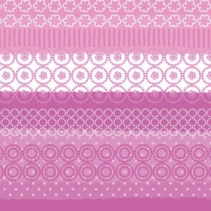 Papieren servetten patroon mix-strepen-roze