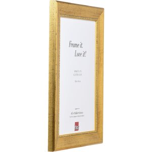 Effect Holz-Bilderrahmen Profil 95 goud 35x100 cm met museumglas