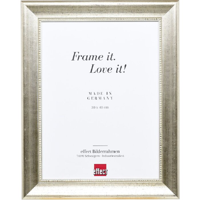Effect Holz-Bilderrahmen Profil 95 zilver 20x30 cm met museumsglas