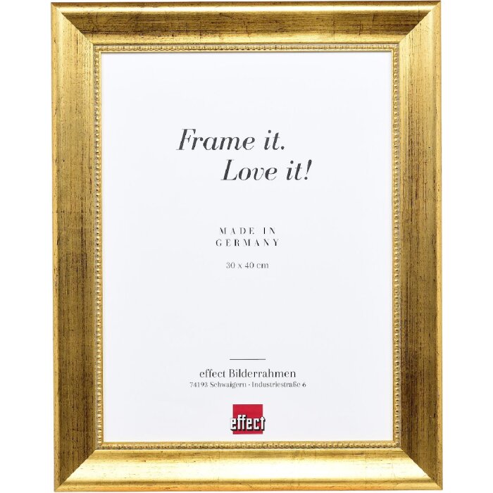 Effect Massief Houten Bilderrahmen Profil 95 Goud 10x15 cm Museumsglas