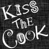 Papieren servetten Kiss the Cook-Zwart