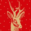 Papieren Servetten Roebuck-Rood-Goud