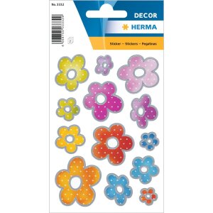 herma decoratieve etiketten decor bloemen zilver...