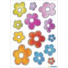 herma decoratieve etiketten decor bloemen zilver embossing 2 vellen.