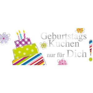 Artebene Kaart Embossing-Verjaardagstaart-21x8 cm