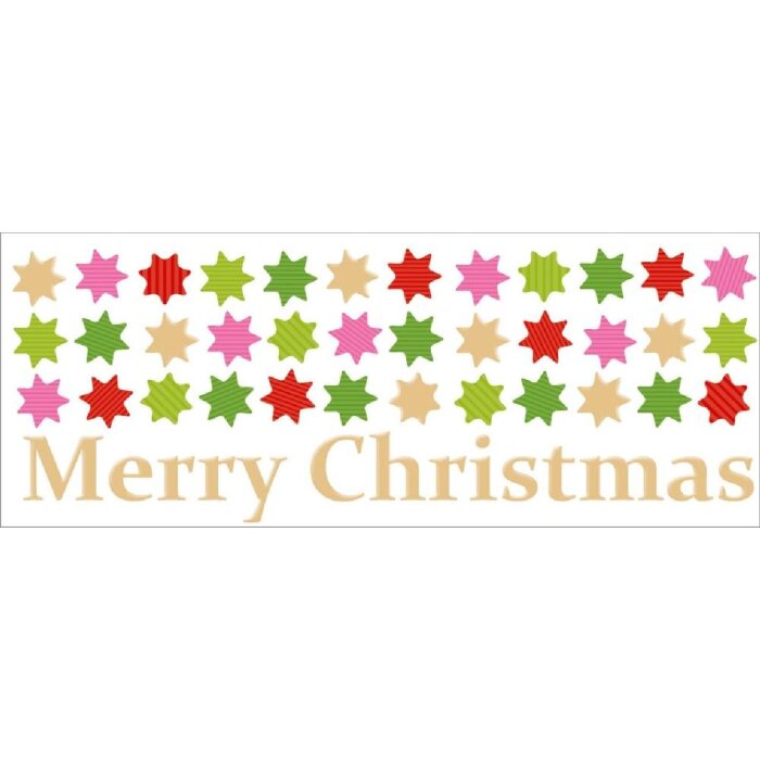 Artebene Kaart Embossing-Kerst-sterren-21x8 cm