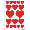 herma stickers decoratieve etiketten harten rood 3 vellen