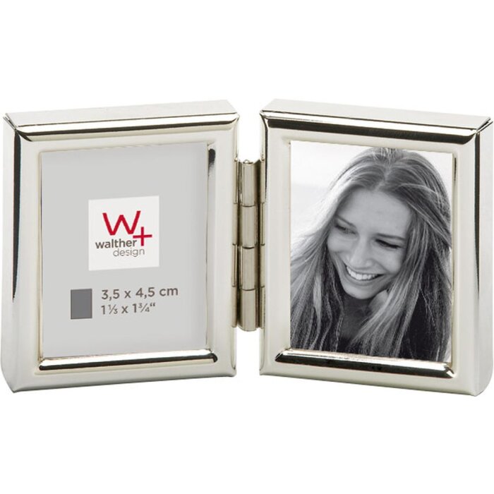 Chloë 3 Portret Lijst, 2 x 3,5x4,5 cm zilver
