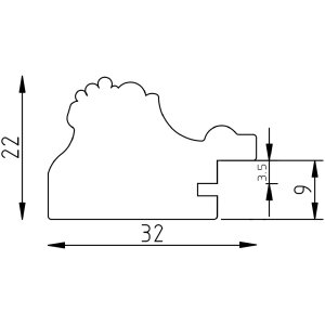 Effect Holzrahmen Profil 37 antikzilver 9x13 cm houten fotolijst met kunstglas