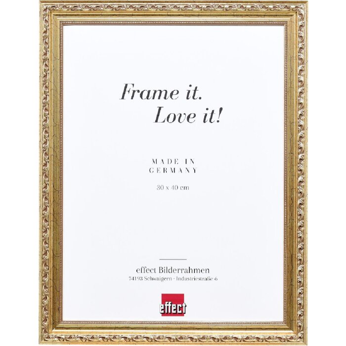 Effect Holzrahmen Profil 37 antiksilber 9x13 cm – barokke houten lijst met florale ornamenten, zilverkleurig, 9x13 cm