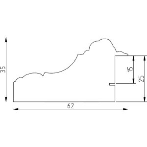 Effect Holzrahmen Profil 31 houten lijst 10,5x14,8 cm zilver