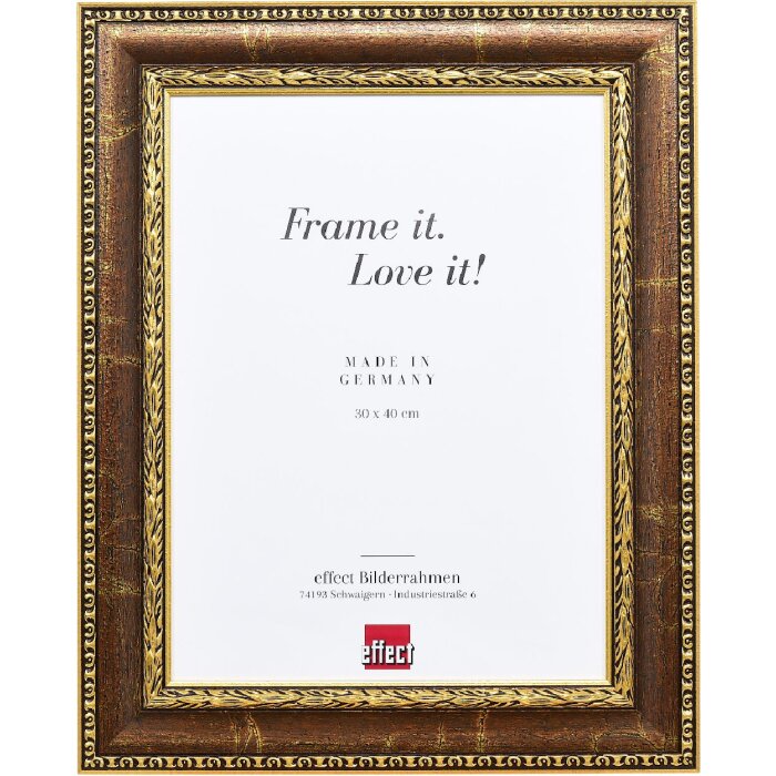 Effect Holzrahmen Profil 31 kunstglas 13x13 cm bruin