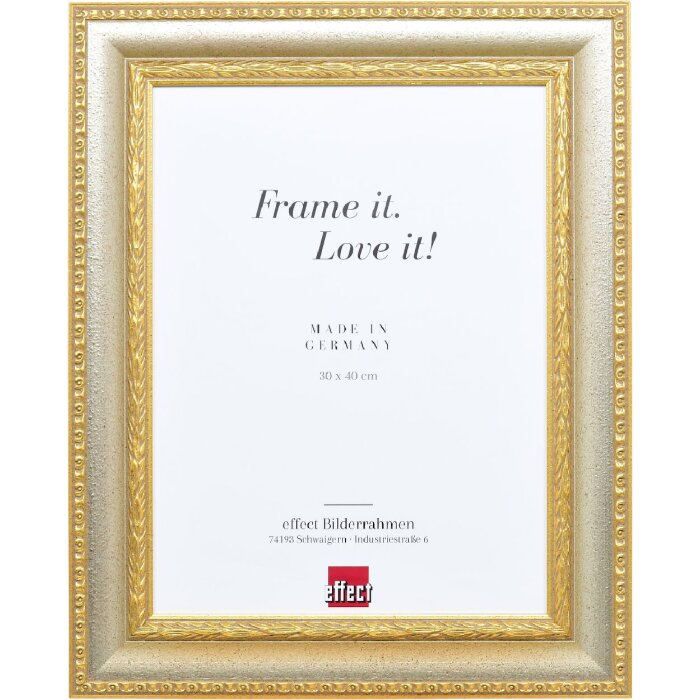 Effect Holzrahmen Profil 31 met antireflexglas 45x60 cm zilver