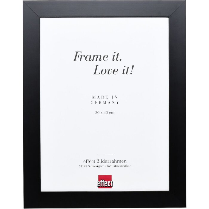 Effect Holzrahmen Profil 30 zwart 45x60 cm wandframe met antireflexglas