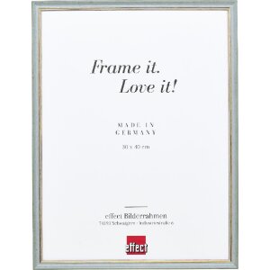 Effect Holzrahmen Profil 25 blau 25x50 cm met museumsglas