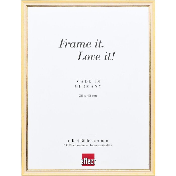 Effect Houten Fotolijst Profil 25 Geel 25x50 cm met Museumsglas