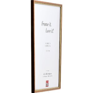 Effect Holzrahmen Profil 23, honingkleur, 25x50 cm, houten fotolijst met museumsglas