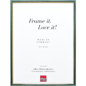 Effect Holzrahmen Profil 23 blau 25x50 cm met museumsglas