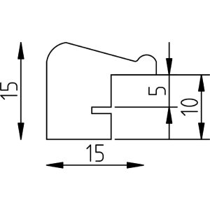 Clayre & Eef Effect Holzrahmen Profil 22 nussbaum 25x50 cm fotolijst