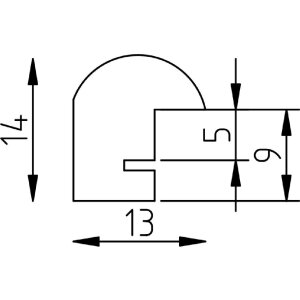 Effect Holz-Bilderrahmen Profil 20 donkerbruin 25x50 cm kunstglas