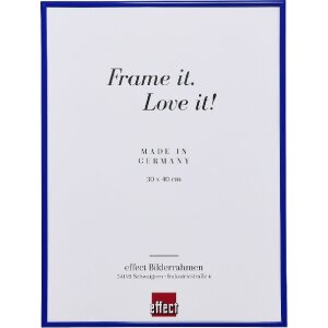 Effect kunststoflijst Art 37x98 cm blauw met kunstglas