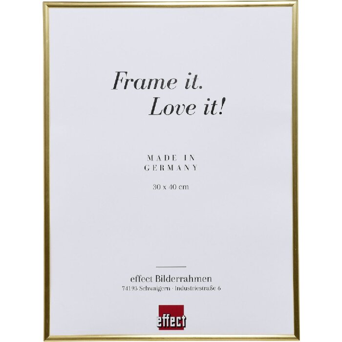 Effect kunststoflijst 37x98 cm goud met kunstglas en anti-reflectie-laag