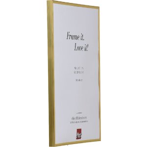 Effect kunststoflijst 37x98 cm goud met kunstglas en anti-reflectie-laag