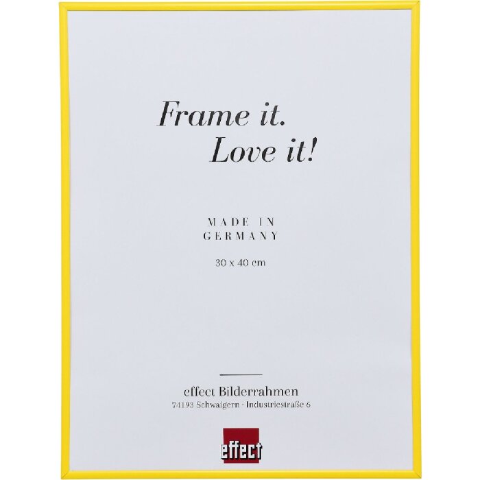 Effect Kunststoflijst ART 20x25 cm geel met kunstglas