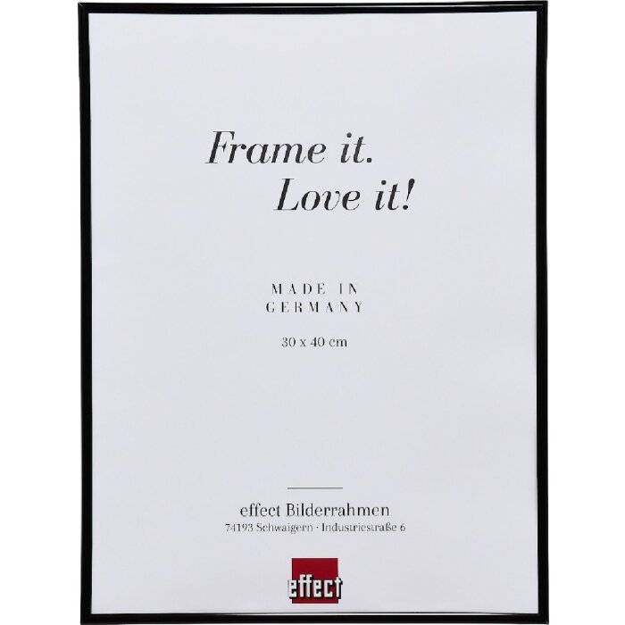 Effect kunststoflijst 20x25 cm zwart met kunstglas