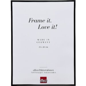 Effect kunststoflijst 20x25 cm zwart met kunstglas