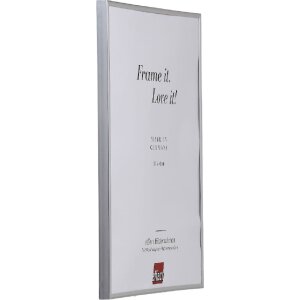 Effect kunststoflijst 20x25 cm zilver met kunstglas en anti-reflexlaag