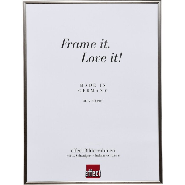 Effect kunststoflijst ART 13x13 cm platin met kunstglas