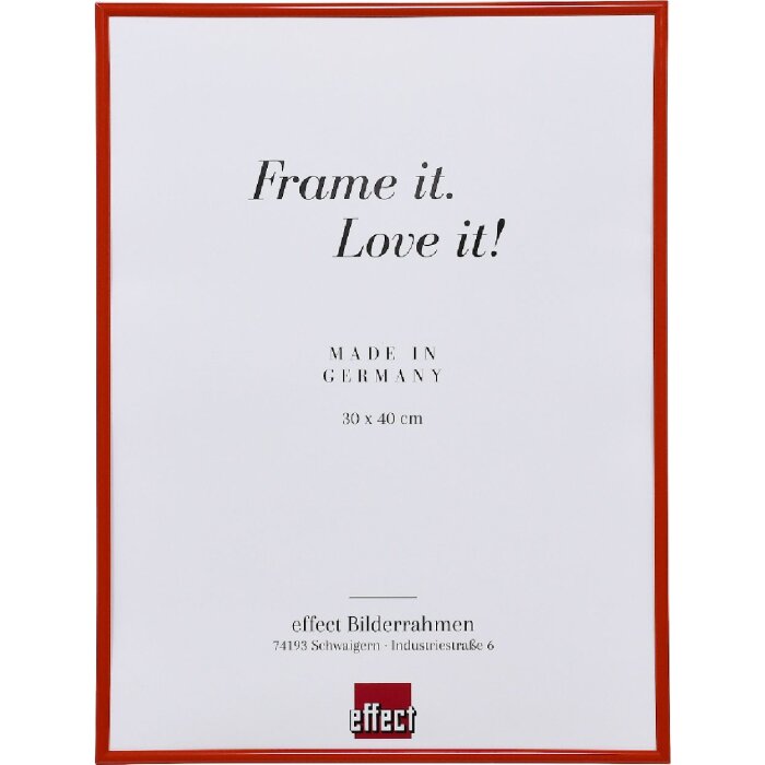 Effect Kunststoflijst Art 13x13 cm rood met kunstglas