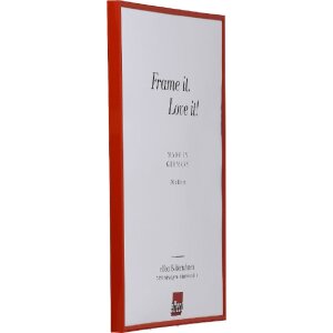 Effect kunststof fotolijst 10x10 cm rood met kunstglas