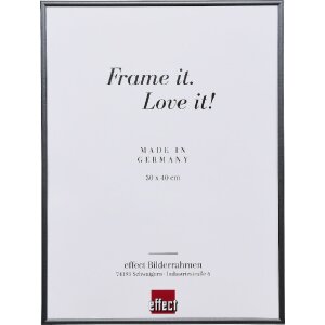 Effect kunststoflijst 10x10 cm grijs met antireflexglas